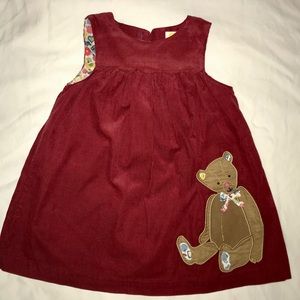 Baby Boden Appliqué Friends teddy bear dress